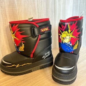Vintage 1996 Yu Gi Oh! Kids Moon Boots Snow Slip On Hook & Loop‎